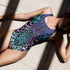 Snakeskin One-Piece Swimsuit in Blueberry